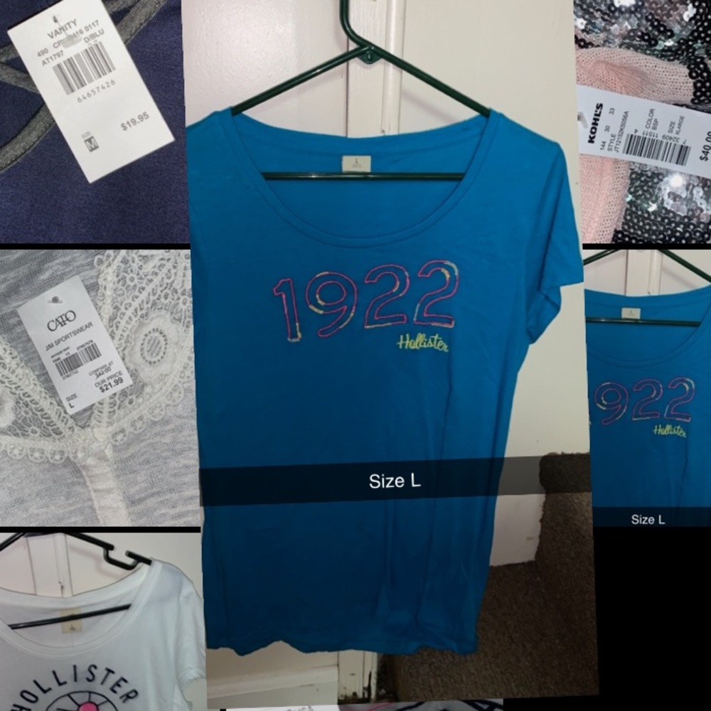 Hollister blue 1922 shirt